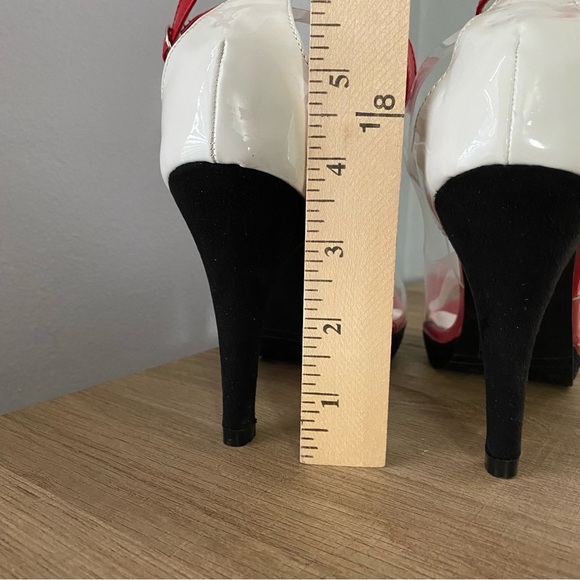 NEW Getmorebeauty Open Toe Clear Heels - Picture 6 of 11